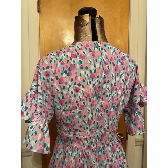 Lilly Pulitzer Blaire Flutter Sleeve Dress In Multi Hottie Dottie - Picture 7 of 14